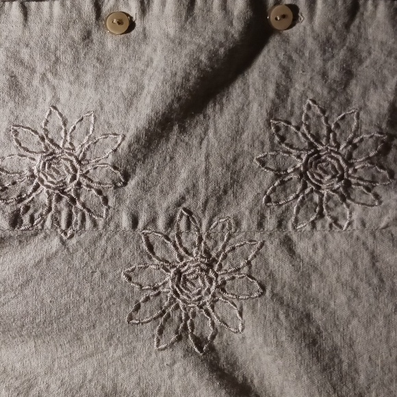 NWOT Connection 18 2pc Linen Sleeveless Button down & Crop pants Sz L juniors - Picture 3 of 16